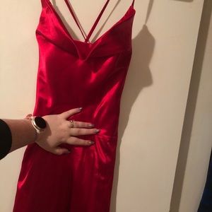 Full length slit dress